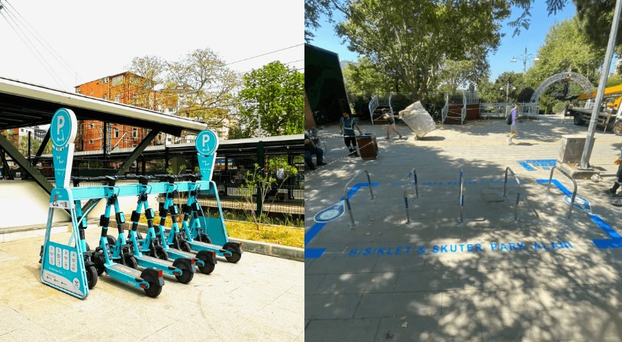BinBin also participated in the electric scooter parking project of Istanbul Metropolitan Municipality