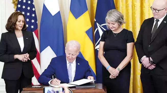 Biden also endorsed Sweden and Finland